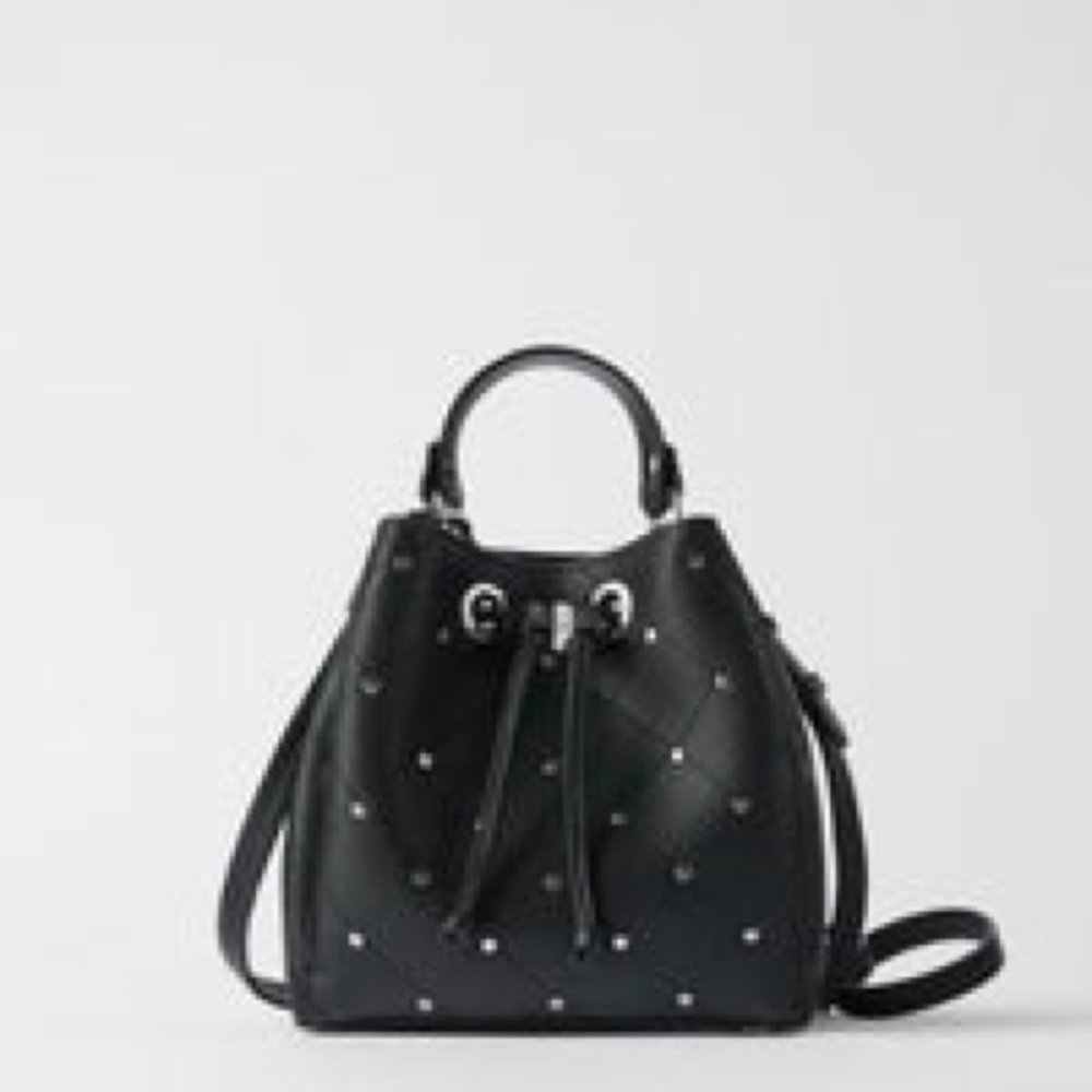 ZARA Faux Leather Bucket Bag